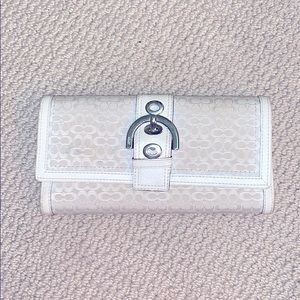 Coach tri-fold wallet with removable checkbook